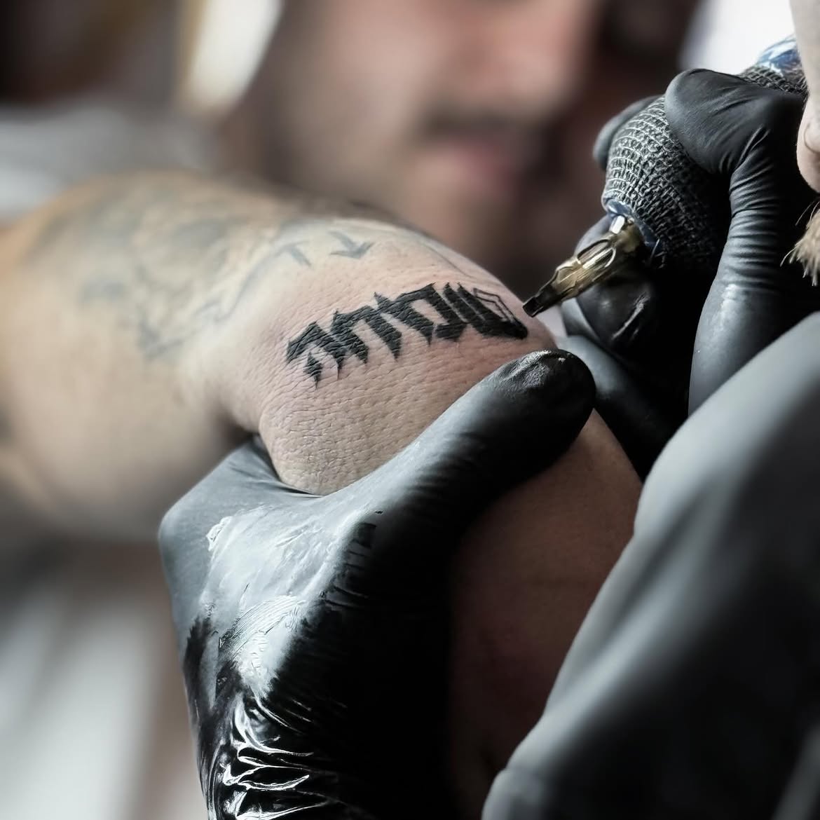 Freehand tattoo in progress by Groc, tattoo in Tel Aviv