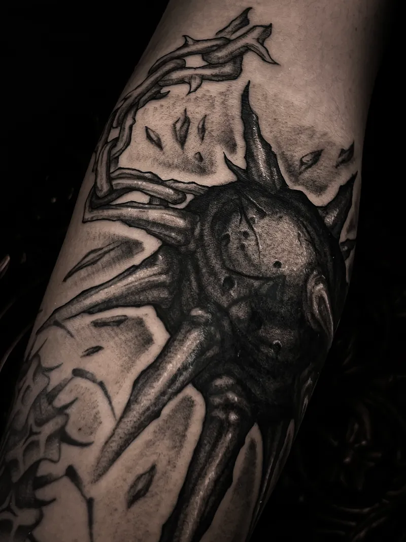Dark organic design tattoo by Lion — tattoo in Tel Aviv