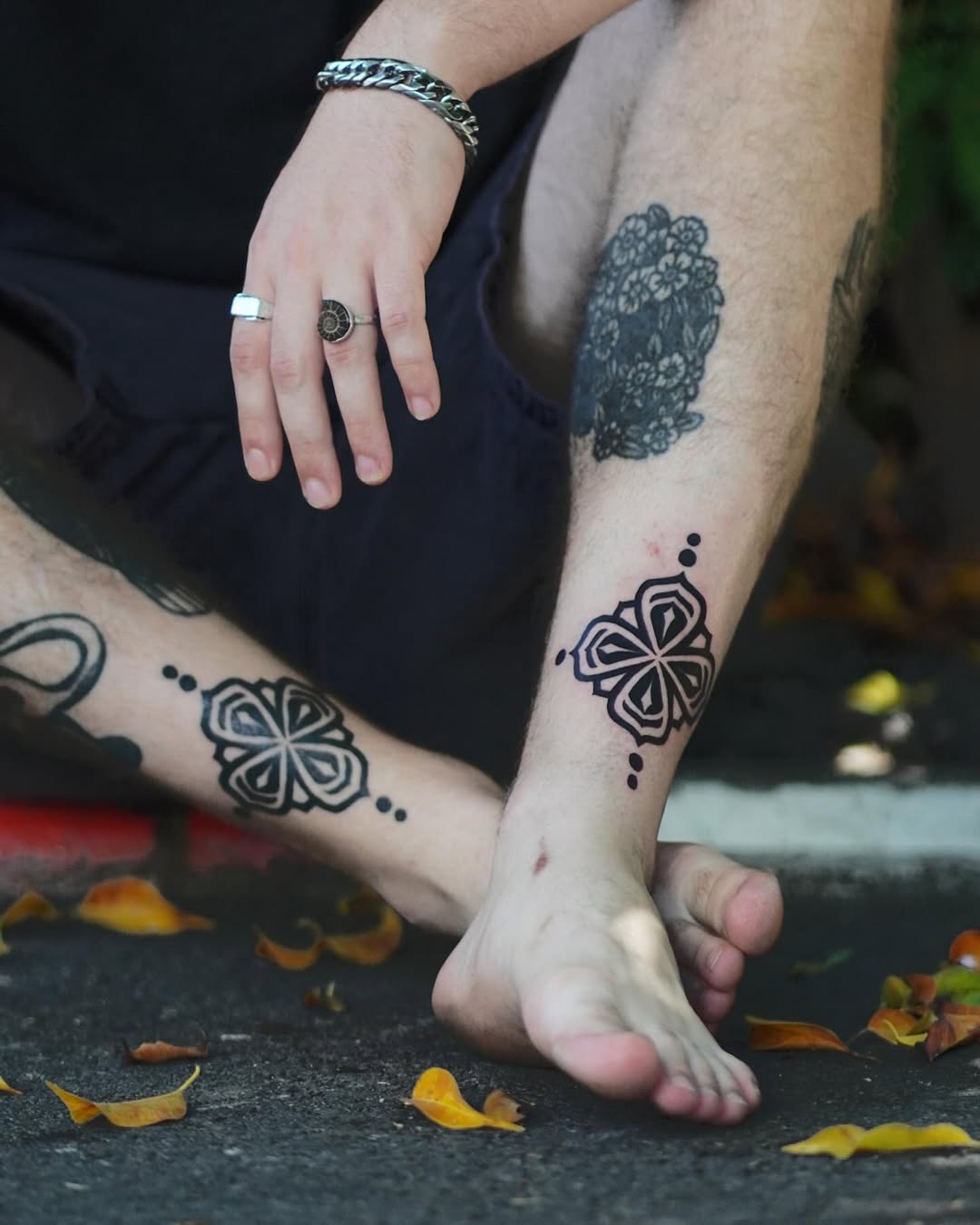 Ornamental blackwork art by Sean Misiuk — at Sage Tattoo Studio Tel Aviv