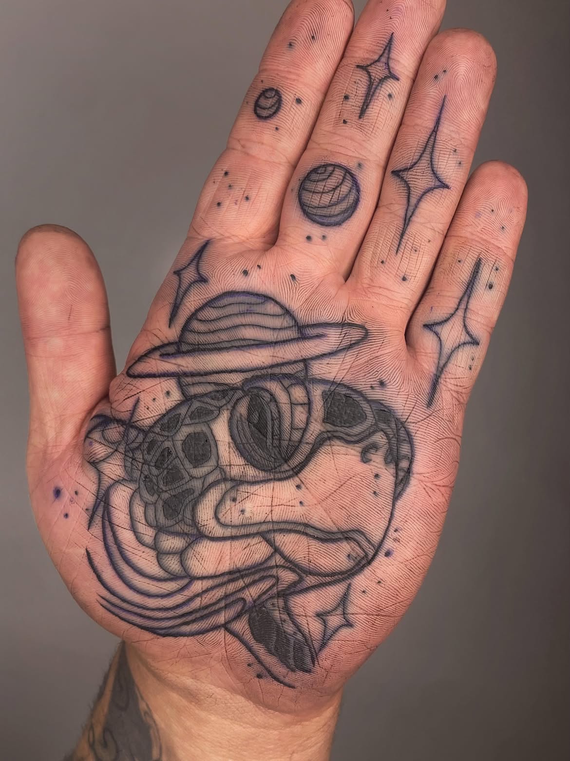 Detailed black and grey tattoo by Sunches, tattoo in Tel Aviv
