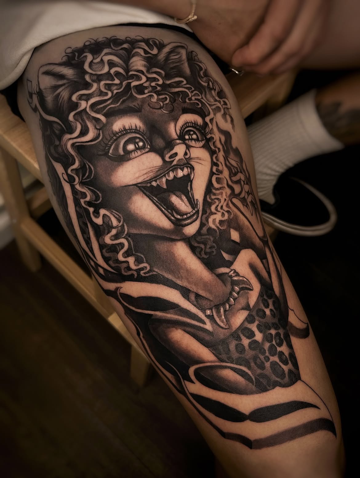 Blackwork tattoo at Sage tattoo shop in Tel Aviv