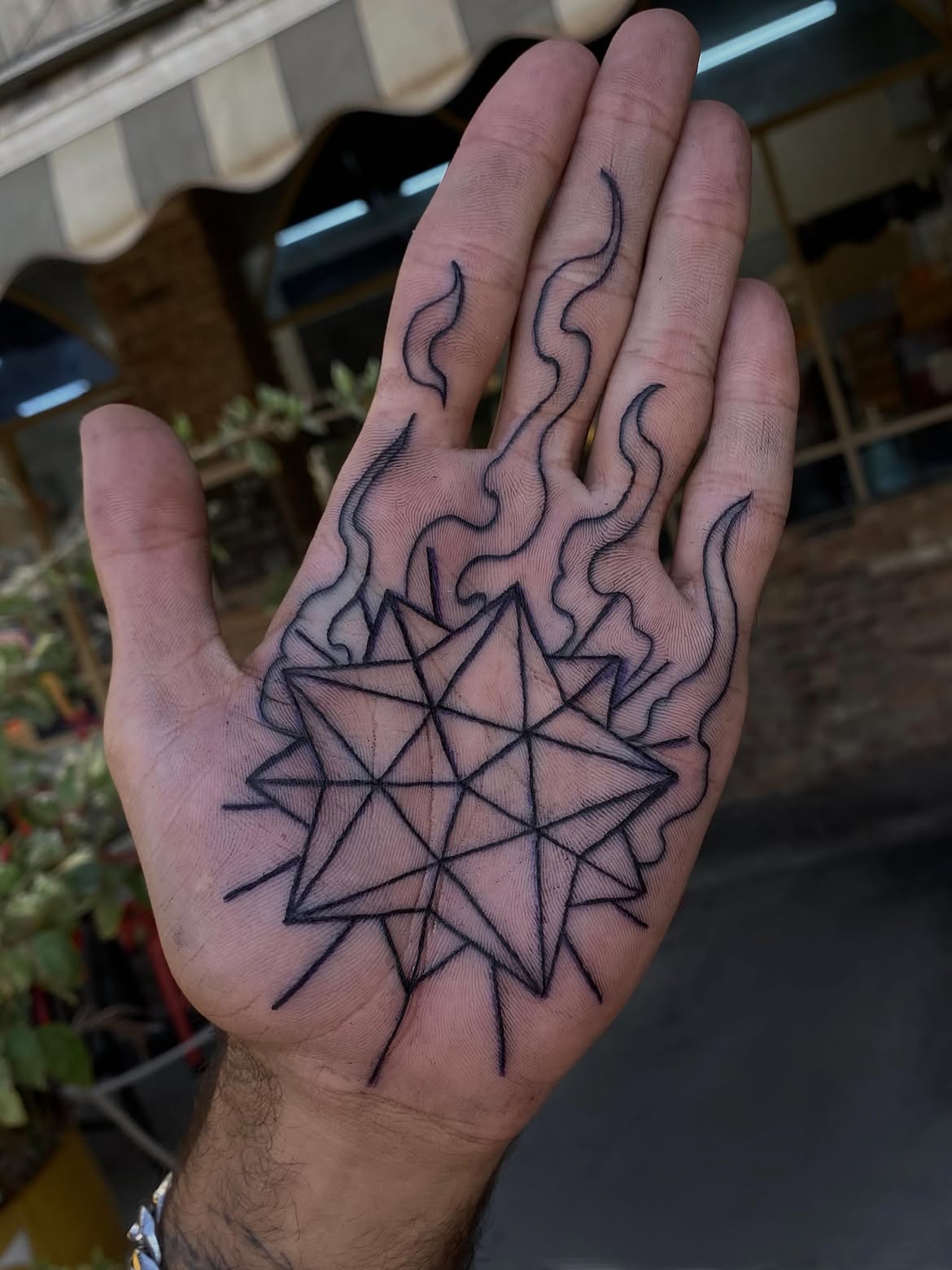 Stipple shading tattoo by a tattoo artist in Tel Aviv at Sage