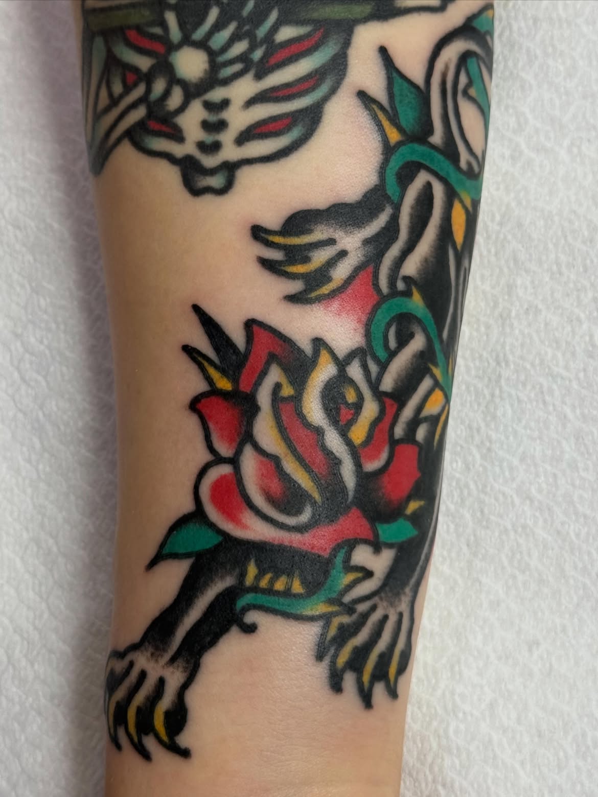 Micro tattoo detail by a Tel Aviv tattoo artist at Sage studio